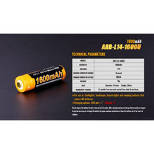 Fenix 14500 Rechargeable Battery ARB-L14-1600U – 1600mA with USB Port