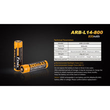 Fenix 14500 Rechargeable Battery ARB-L14-800 – 1600mA