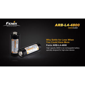 Fenix 26650 Rechargeable battery – ARB-L4-4800 – 4800mA