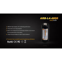 Fenix 26650 Rechargeable battery – ARB-L4-4800 – 4800mA