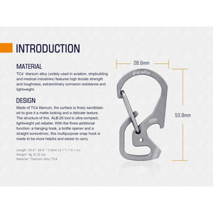 Fenix ALB-20 Multi-purpose Snap Hook