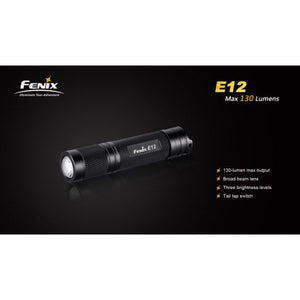 Fenix E12 – 130 Lumens LED Torch – Black