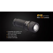 Fenix E15 – 450 Lumens LED Torch VER 2016