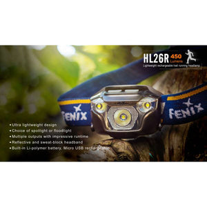 Fenix HL26R – 450 Lumens Rechargeable LED Headlamp – Yellow