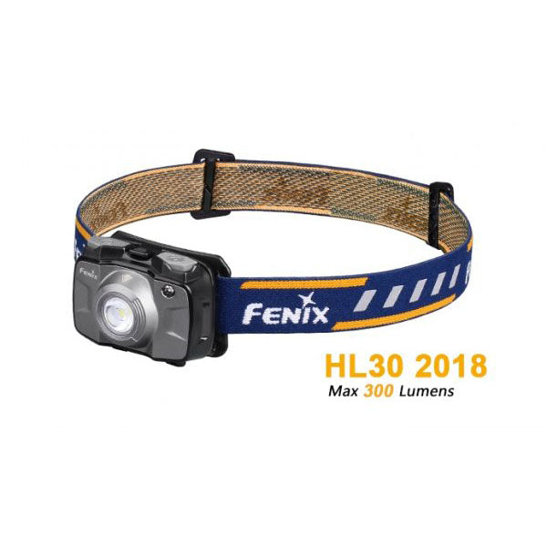 Fenix HL30 V18 – 300 Lumens Rechargeable LED Headlamp – Grey