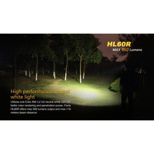 Fenix HL60R – 950 Lumens Rechargeable LED Headlamp -Desert Yellow