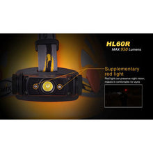 Fenix HL60R – 950 Lumens Rechargeable LED Headlamp -Desert Yellow