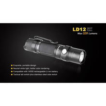 Fenix LD12 LED – 320 Lumens Torch Ver 2017