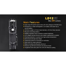 Fenix LD12 LED – 320 Lumens Torch Ver 2017