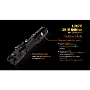 Fenix LD22 – 300 Lumens LED Torch Ver 2015