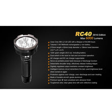 Fenix RC40 – 6000 Lumens Rechargeable LED Torch