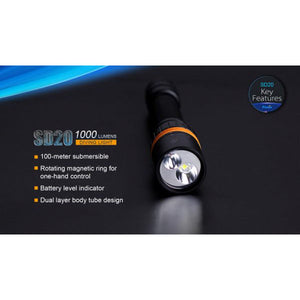 Fenix SD20 – 1000 Lumens Diving Led Torch