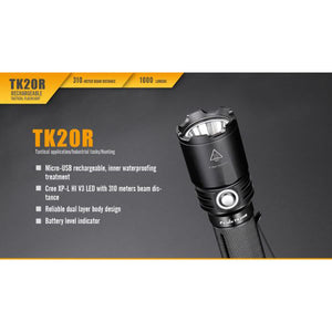 Fenix TK20R 1000 Lumens Rechargeable LED Torch