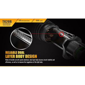 Fenix TK20R 1000 Lumens Rechargeable LED Torch