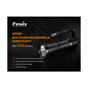 Fenix WT50R – 3700 Lumens Rechargeable Handheld Search Light