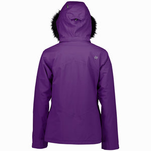 Pure Snow Meribel Insulated Faux-Fur Jacket - Purple